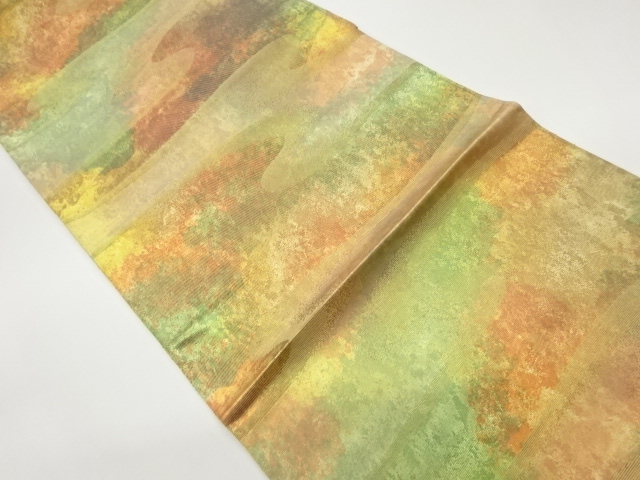 ヱ霞模様織出し袋帯